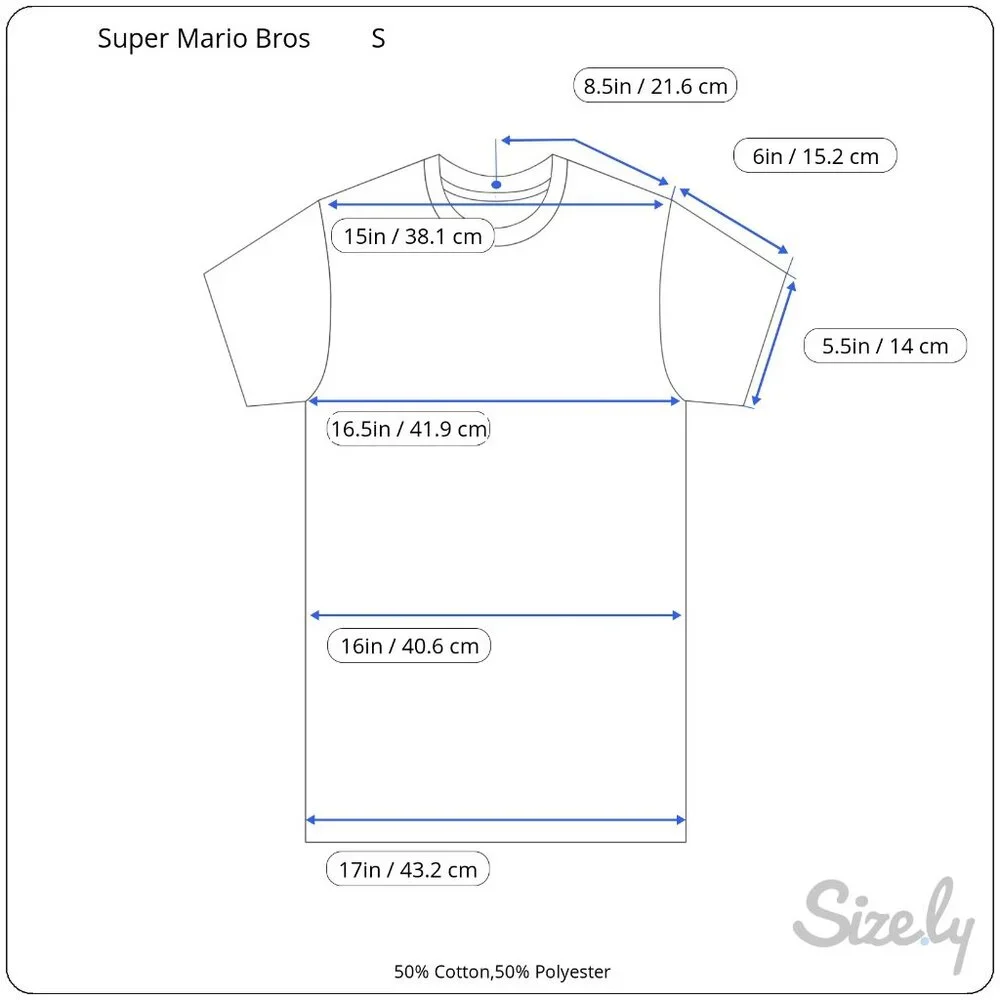 Super Mario Bros “Mario & Friends” Red Graphic T‑Shirt Big Boys Small - Picture 16 of 16